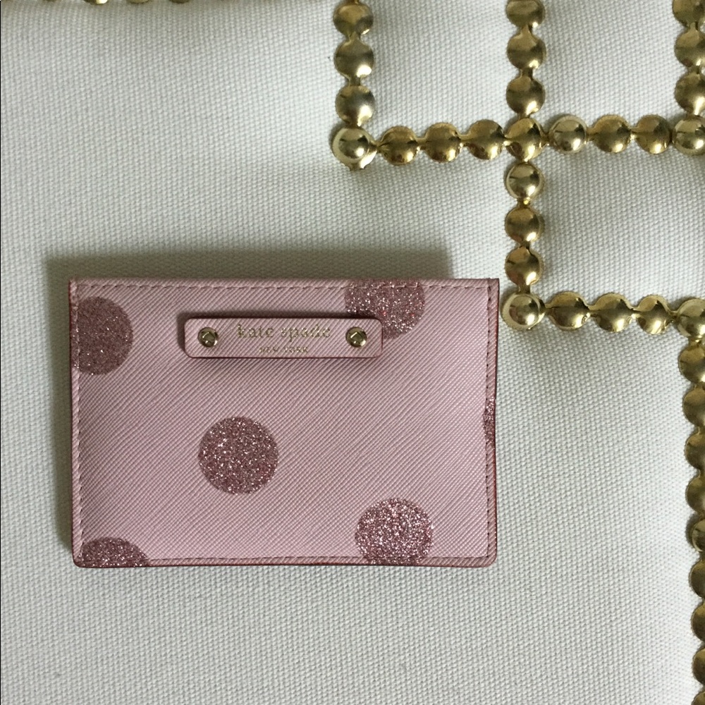 Kate Spade Pink Polka Dot Credit Card Holder